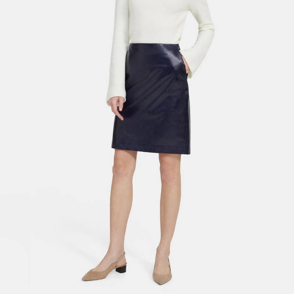 Beautiful 100% lambskin pencil skirt